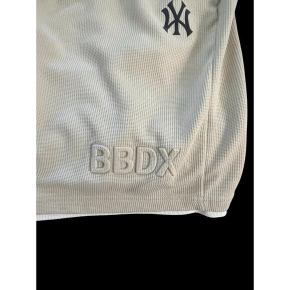 BBDX x NY Yankees Beige Mesh Shorts Japan Size 6X (Fits XL/XXL) Streetwear - Picture 2 of 6